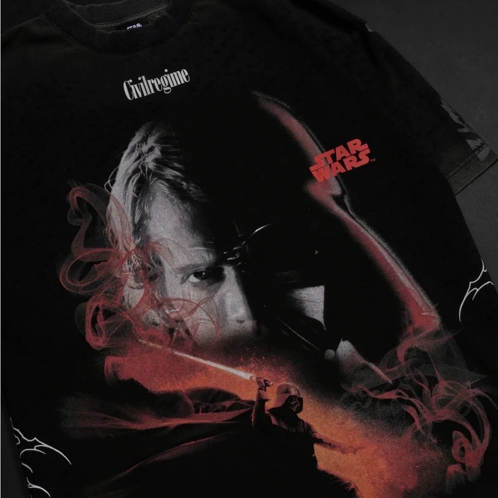 SOLD - CIVIL REGIME X STAR WARS DARTH VADER / ANAKIN “TRIAL BY FIRE SHIRT” SMALL